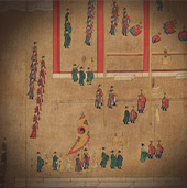Folding Screen of the Feast for Empress Myeongheon's 70th Birthday
