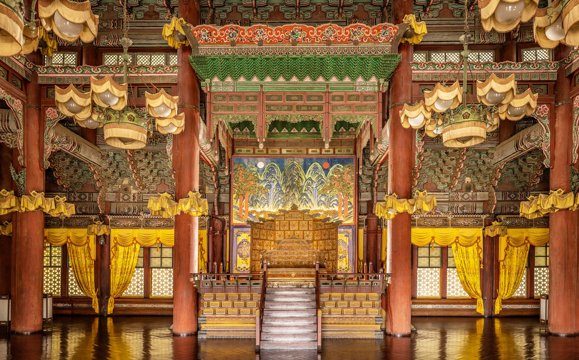 Injeongjeon Throne Interior and Irworobongdo