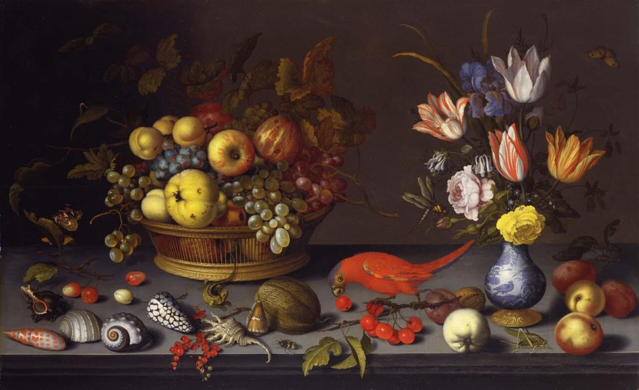 과일, 꽃, 그리고 조개껍데기