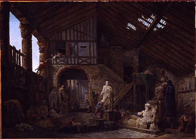 로마 고대 유물 복원가의 작업실