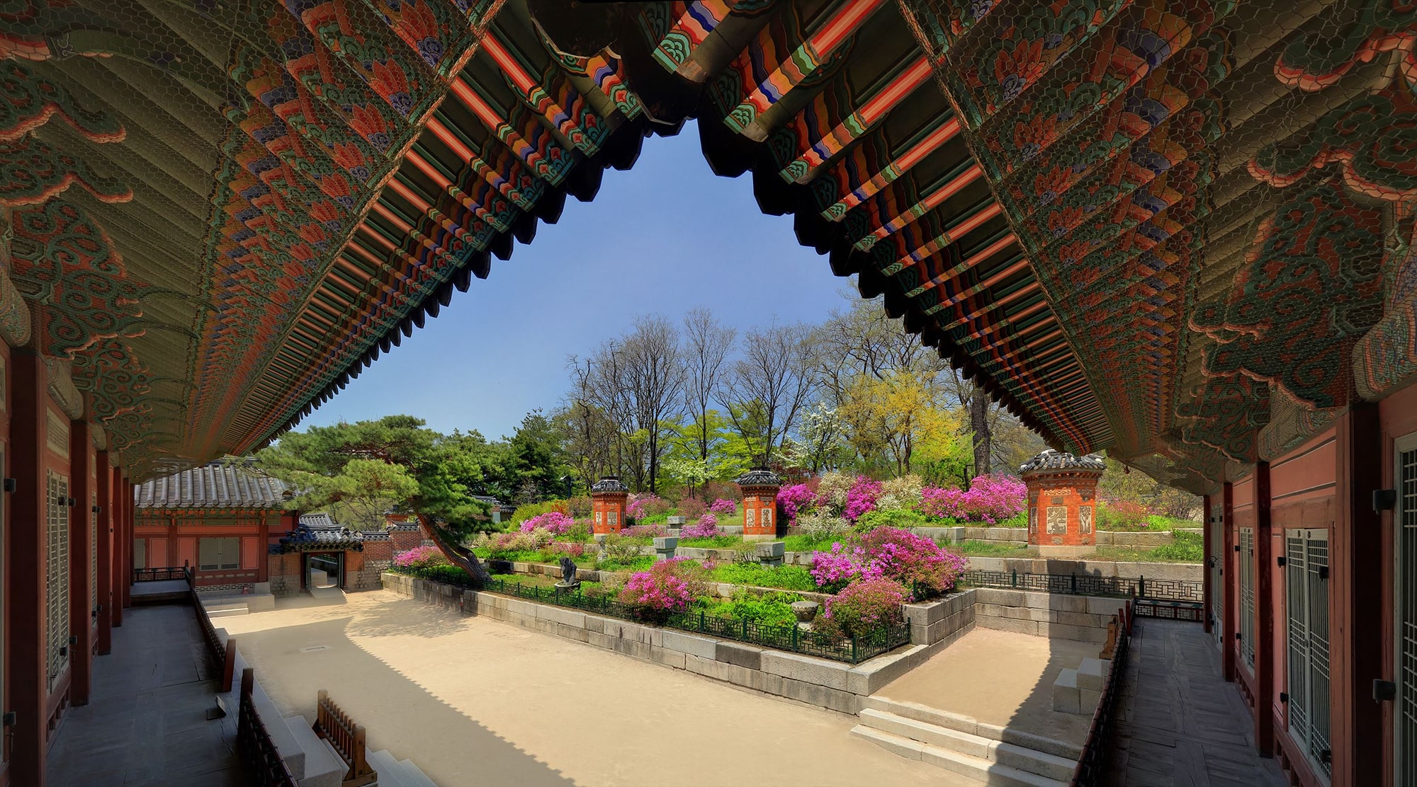 Chimneys in Amisan Garden of Gyeongbokgung Palace