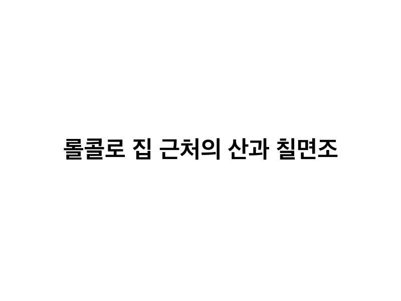 롤콜로 집 근처의 산과 칠면조