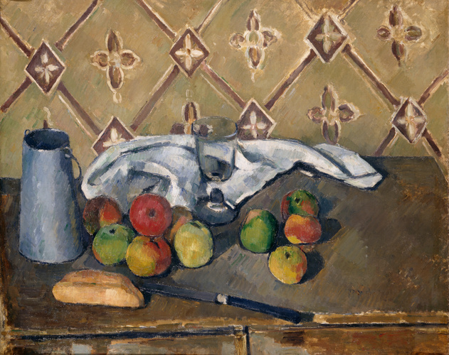 과일, 냅킨과 우유통 (Fruits, serviette et boîte à lait)
