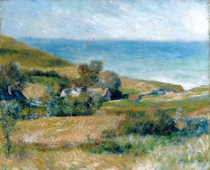 노르망디 바르제몽 근처의 바닷가