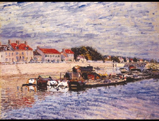 생마메의 루엥 강가 바지선들