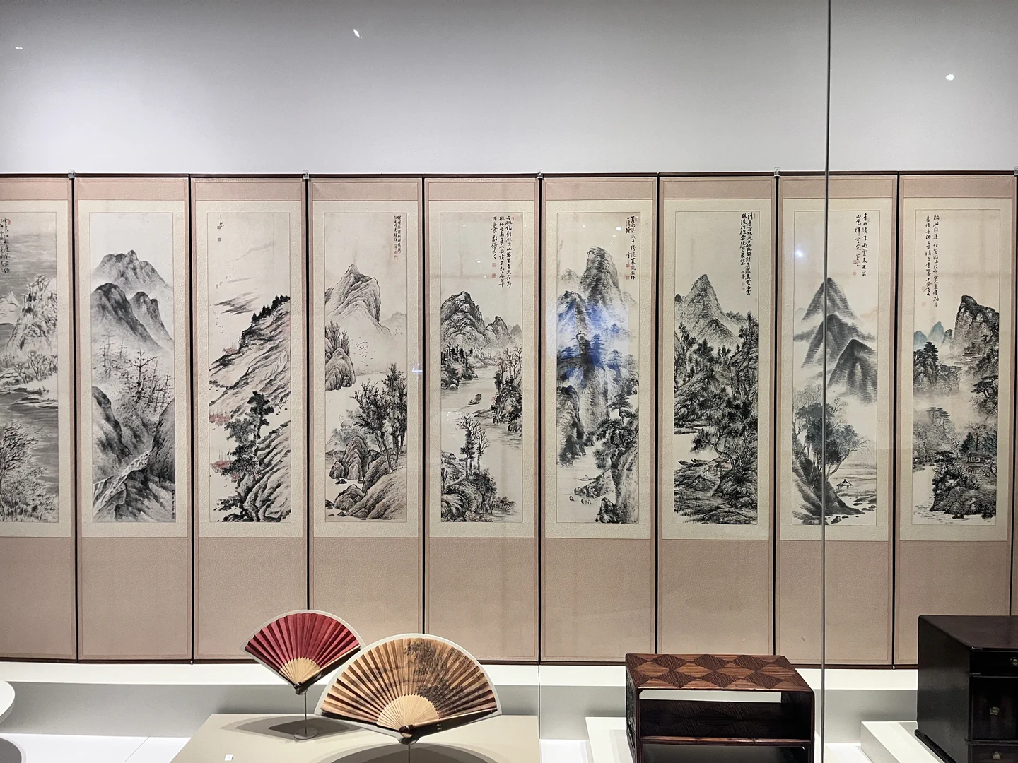 Ten-panel Landscape Folding Screen
