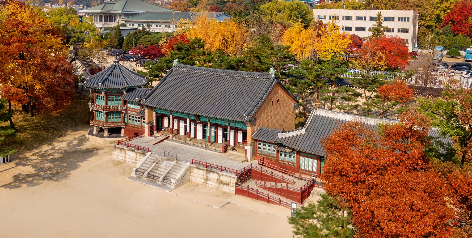 Jibokjae Hall, Parujeong Hall and Hyeopgildang Hall